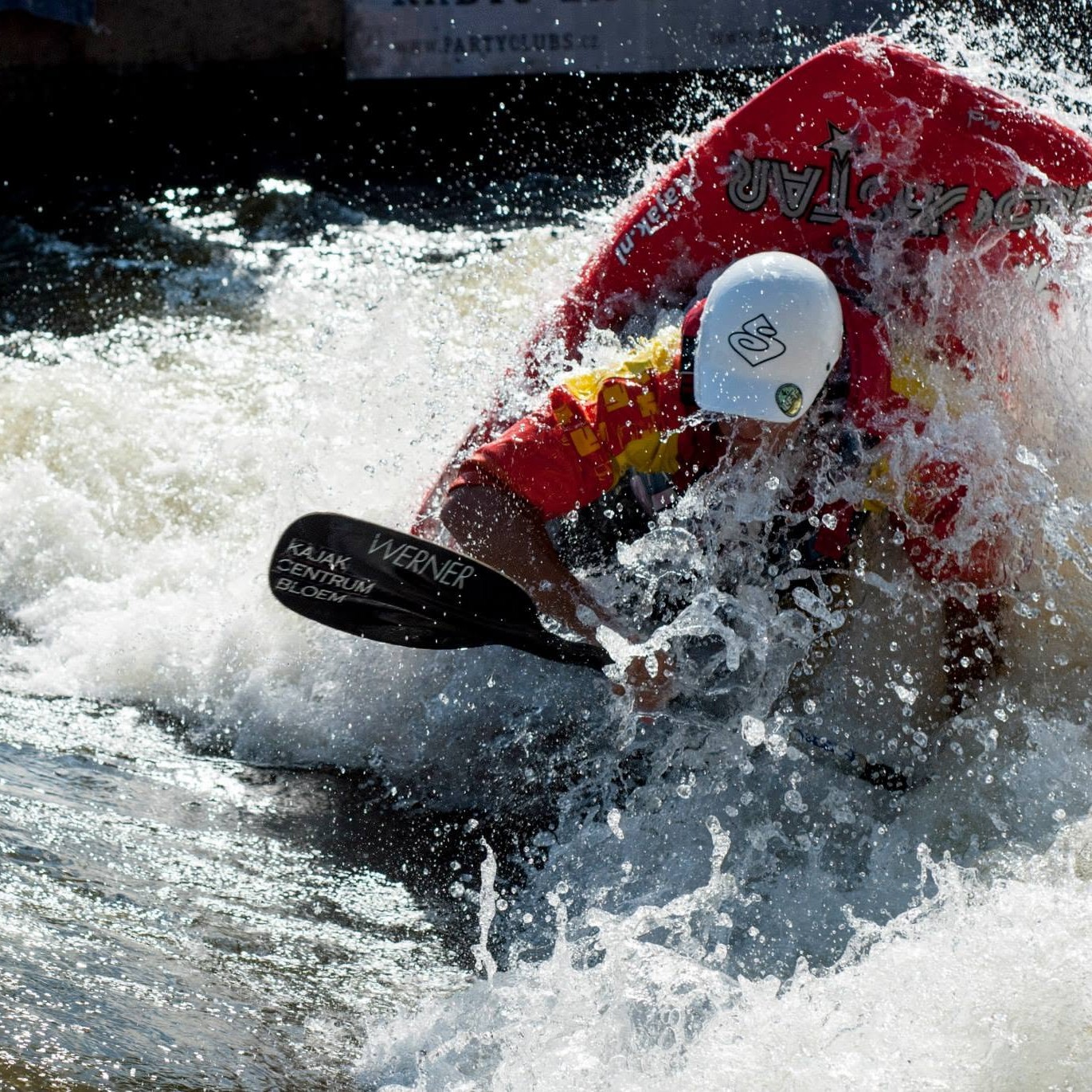 Freestyle kayaks Freestyle kayaking action shot